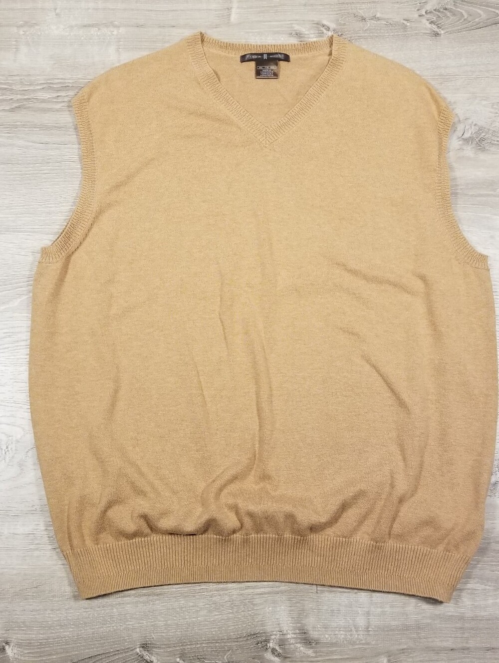 Vintage Nike Tiger Woods Collection Golf Sweater Vest Mens XXL Brown V Neck